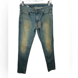 6397 Loose Skinny‎ Dirty Faded Blue Green Jeans Size 25 NWT